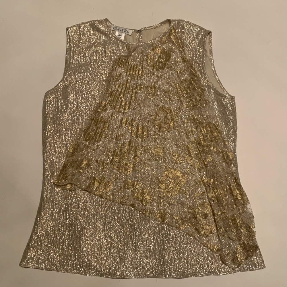 Oscar de la Renta gold top
